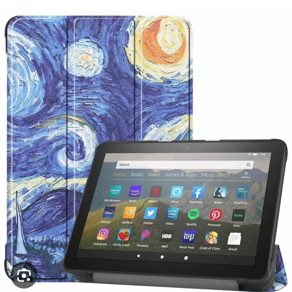 Kindle Fire HD 8 with case